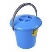 Ведро 5 л Либерти с крышкой голубой Ведро 5 л Либерти с крышкой голубой