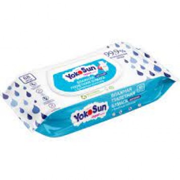 Влажная туалетная бумага YOKOSUN детская 68шт 