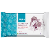 Влажные салфетки AMRA 72шт для всей семьи