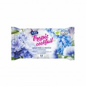 Влажные салфетки Аура 15шт. Антиб. Тропический коктейль.