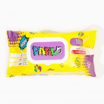 Влажные салфетки PARLO 180шт для всей семьи. с крышкой /12