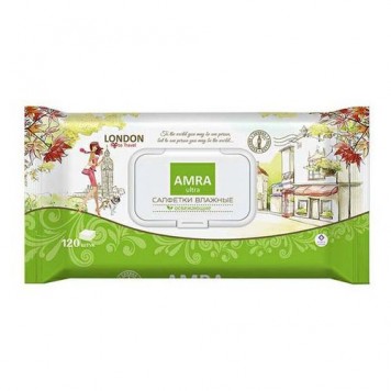 Влажные салфетки Travel London 120шт с крыш.