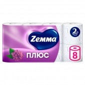 Зема туалетная бумага 2сл 8шт Сирень