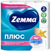 ЗЕММА + туалетная бумага 2сл 4шт Океан (24)
