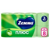 ЗЕММА туалетная бумага 2сл 8шт Яблоко /12