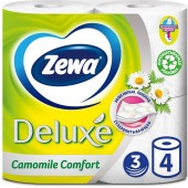 Зева Делюкс туалетная бумага 3сл 4шт Ромашка (14)