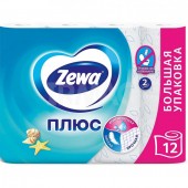 Зева Плюс туалетная бумага 2сл 12шт Свежесть Океана /7 