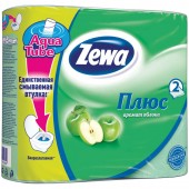 Зева Плюс туалетная бумага 2сл 4шт Яблоко (24)