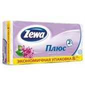 Зева Плюс туалетная бумага 2сл 8шт Сирень (12)