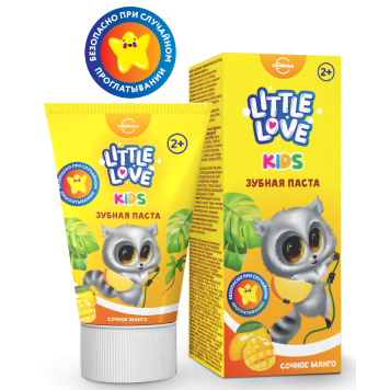 Зубная паста Little Love Сочное манго 62 гр 2+