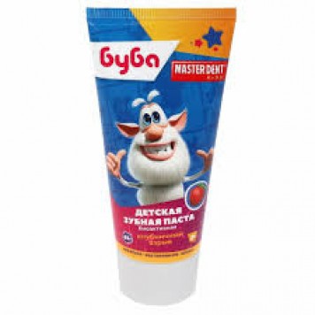 Зубная паста MASTER DENT 65г Буба клубничный взрыв детская