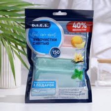 Зубочистки с нитью D.I.E.S 1микс 150шт